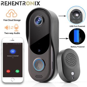 Deurbellen Smart deurbel WiFi Video Intercom Door Bell Camera 2-Way Audio Night Vision Outdoor Wireless Security Camera Doorbell 230114