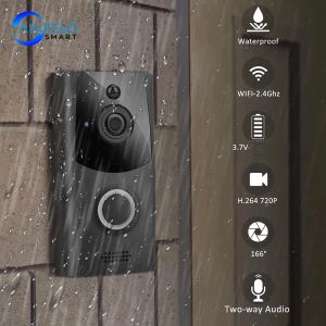 Borne de portes Smart Home Wireless WiFi 720p Dorceau vidéo avec PIR Motion 2Ways Audio Talk Vision Vision Nightproof HD Caméra de sécurité