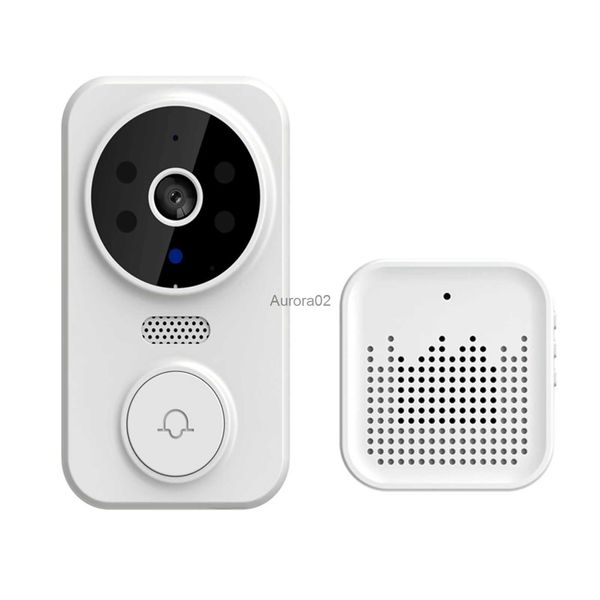 Timbres de puerta Timbre de video inteligente Cámara HD inalámbrica PIR Detección de movimiento Alarma IR Timbre de puerta de seguridad Wi-Fi Intercomunicador para apartamento en casa YQ231111