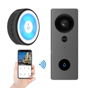 Sonnettes intelligentes filaires WIFI vidéo sonnette caméra de sécurité à domicile surveillance infrarouge intelligente à distance avec détection de mouvement