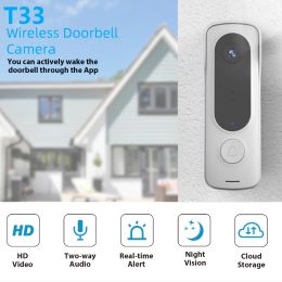 Sonnette de porte Smart Wireless Video Door Door Visual Intercom Interphone WiFi Doard Bell Electronic Door Door 480p Home Security Camera