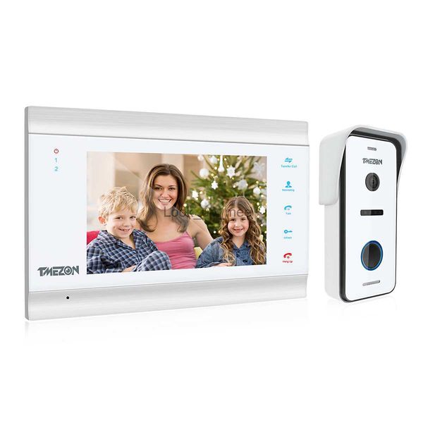 Sonnettes TMEZON 7 pouces HD1080PSystème d'interphone vidéo avec sonnette filaire haute définition, support de caméra, moniteur de déverrouillage HKD230918