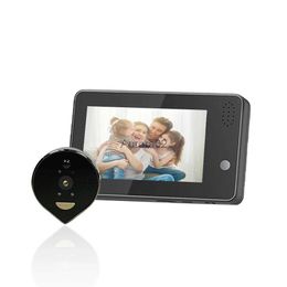 Deurbellen Tuya Smart 1080P WiFi-deurbel Kijkgaatje Camera Viewer Home Security Tweerichtingsaudio Nachtzicht 4.3 'FHD Video Deurbelcamera YQ231111