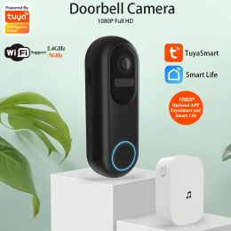 Borneaux de porte TUYA Smart Home Video Doyer Door WiFi Wi-FORDOOR RECHARGEAB PORTE DE PORTE DE PORTE IMPHARIPE INTERNOM CAMERIE VIDÉO PORTE DE PORTE DE PORTE