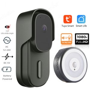 Deurbellen Tuya Smart Home Video Deurbel Camera Outdoor Wired Wireless Door Bell 1080p Waterdichte huis Beveiligingsbescherming Life 221119