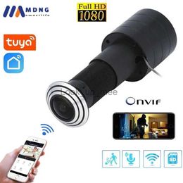 Sonnettes Tuya Smart Life judas vidéo caméra Wifi détection de mouvement visionneuse de porte vidéo sans fil caméra oculaire de porte Protection de sécurité à domicile HKD230918