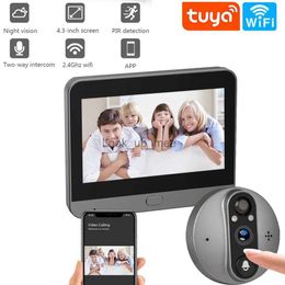 Sonnettes Tuya Smart WiFi Sonnette vidéo avec caméra 1080P / 120 Visionneuse numérique Audio PIR Détection de mouvement HD Infrarouge Alexa Google HKD230918