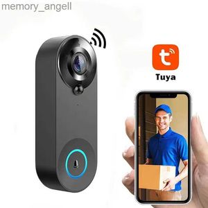 Дверные звонки Tuya Видео дверной звонок Камера Wi-Fi Беспроводной открытый Full HD Голосовой беспроводной дверной звонок для безопасности дома Водонепроницаемый для умного дома YQ230928