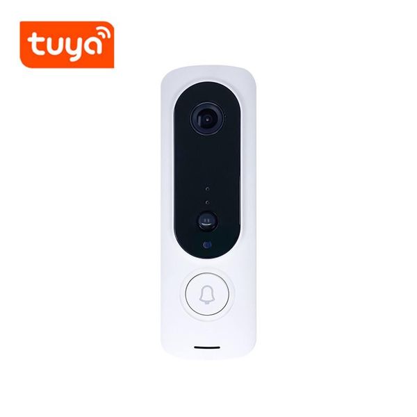 Timbres Tuya Video timbre WiFi puerta cámara intercomunicador hogar inteligente inalámbrico exterior campana 1080P HD infrarrojo visión nocturna PIR