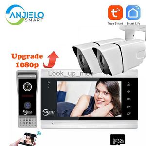 Sonnettes Tuya vidéo interphone caméra Wifi avec écran 7 pouces moniteur Interphone Porteiro sonnette mains libres Protection de sécurité à domicile intelligente HKD230918