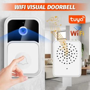 Deurbellen Tuya WiFi Video Deurbel Wireless HD Camera Pir Motion Detectie IR Alarm Beveiliging Smart Home Door Bell WiFi Intercom voor thuis