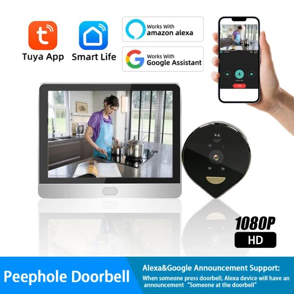 Pues de alojamiento WiFi Peephole Peephole Tuya Puerta digital Peephol