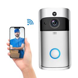Sonnets de portes WiFi Doorbell Smart 720p HD Visual Interphone Video Bell Pir Pir Vision nocturne 2way Talk Home Security Camera