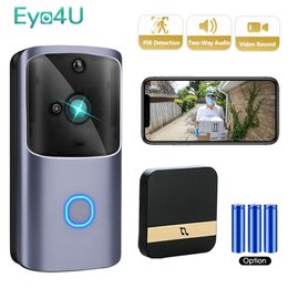 Deurbellen Wifi Deurbel Smart Home 720P Hd Draadloze Telefoon Deurbel Camera Beveiliging Video Intercom Ir Nachtzicht voor Appartementen 230701