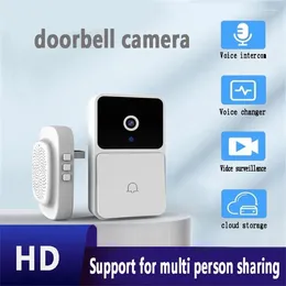 Deurbellen WiFi Video Doorbell Camera Wireless Night Vision Smart Home Security HD Door Bell Two Way Intercom Voice Change