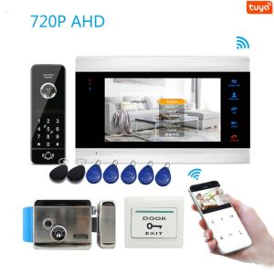 Doorbellen bedraad 960p ahd wifi Motion Detection video intercom deur telefoonsysteemcode code rfid deurbel camera tuya app ontgrendelen elektrische vergrendeling