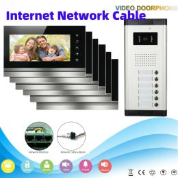 Video de cable de red de videas con cableas Intercomitan 26 unidades de seguridad de la puerta de la puerta de seguridad del hogar