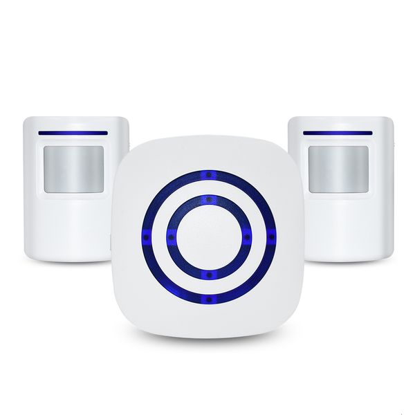 Sonnettes sans fil Sonnette PIR Capteur infrarouge Détecteur de mouvement Système d'alarme domestique Visiteur Smart Prompt Door Bell Entry Security Protection 221119