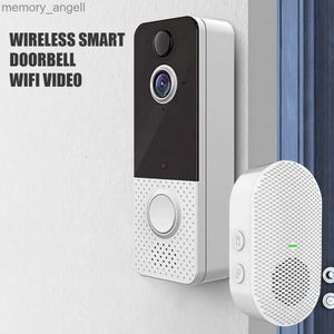 Sonnettes de porte Sonnette intelligente sans fil WIFI interphone vidéo sonnettes caméras d'alarme de sécurité caméra HD extérieure sonnette de porte de sécurité moniteur à domicile YQ2301003