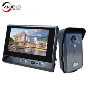 Doorbellen Draadloze videobell 2,4 GHz Home Office Tradeproofdichte draadloze video -intercoms voor Wireless Video Deur Telefoon appartement