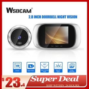 Sonnettes Wsdcam 2.8 pouces LCD judas numérique sonnette 90 degrés porte oeil visionneuse caméra Vision nocturne Photo porte anneau moniteur HKD230918