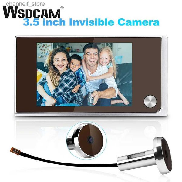 Timbres de puerta Wsdcam cámara digital con visor de puerta de 3,5 pulgadas 120 timbre inalámbrico cámara de timbre de casa inteligente con monitor MirallaY240320