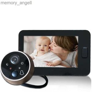 Sonnettes Z50 4.3 pouces judas vidéo caméra de porte numérique sonnette Vision nocturne 170 degrés Angle judas caméra moniteur sonnette visuelle YQ2301003