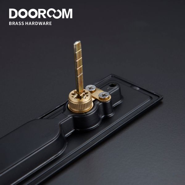 Doom en laiton coulissant la porte coulissante moderne push américaine Pull caché Handle Interior salon Balcon Balcon Sett avec des clés