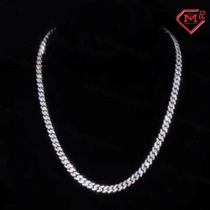 Dope Jewelry Hiphop ketting 925 sterling zilver Iced Out 6 mm Moissanite Cubaanse schakelketting