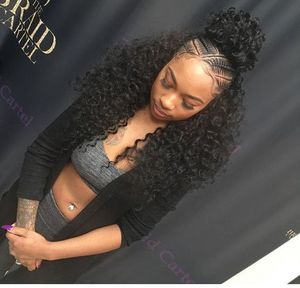 Diva1 Braziliaanse Kinky Curly Black Weave Ponytail Natural Menselijke Paardenstaarten met Trekkoord Extensions Inch Virgin Real Hair 140G