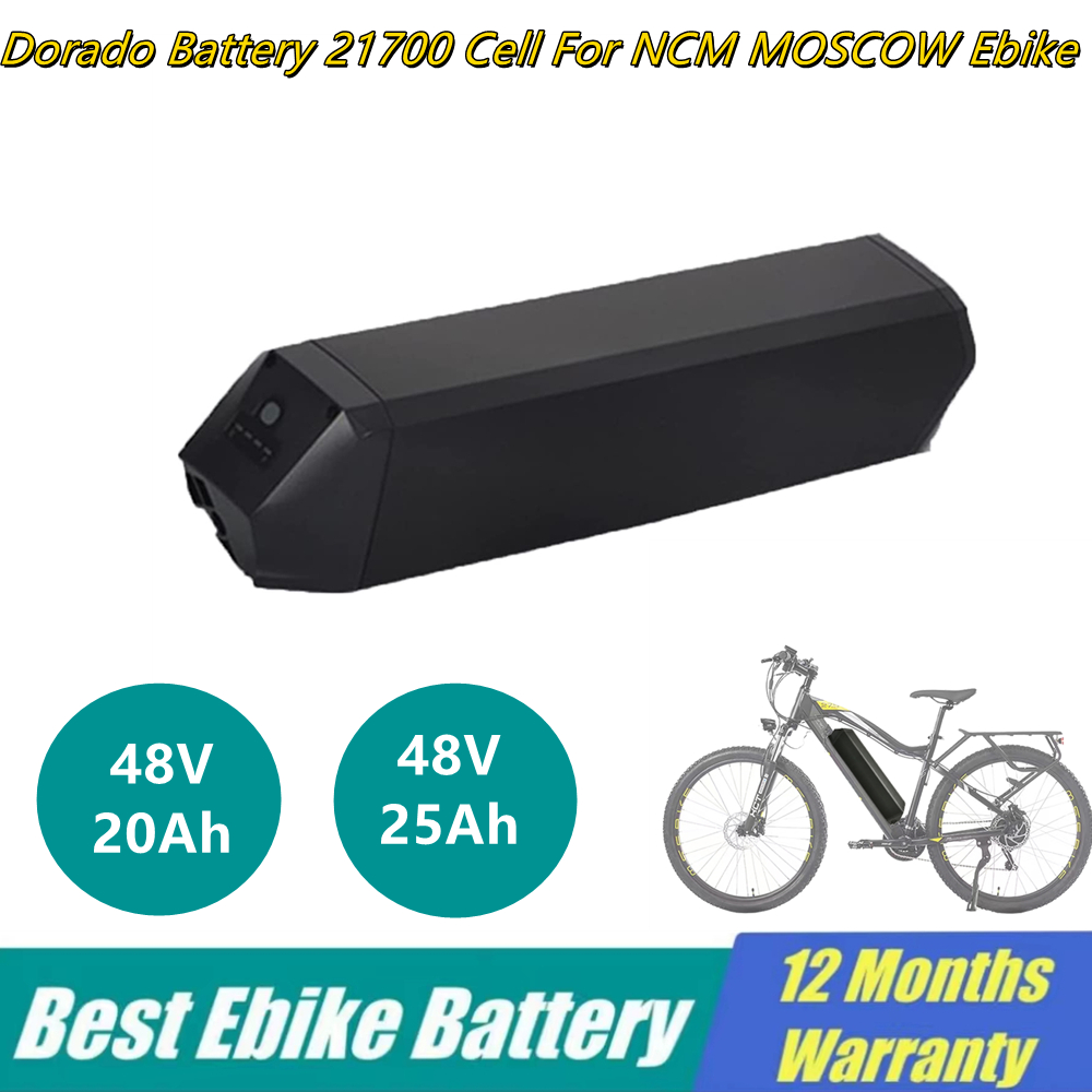 Dorado NCM Батарея 48V 13AH 17.5AH Московский электрический велосипедный пакет батареи 48 VOLT 16AH 21AH 19.2AH для 1000W 750W 500 Вт с погрешением зарядного устройства 48V 25AH