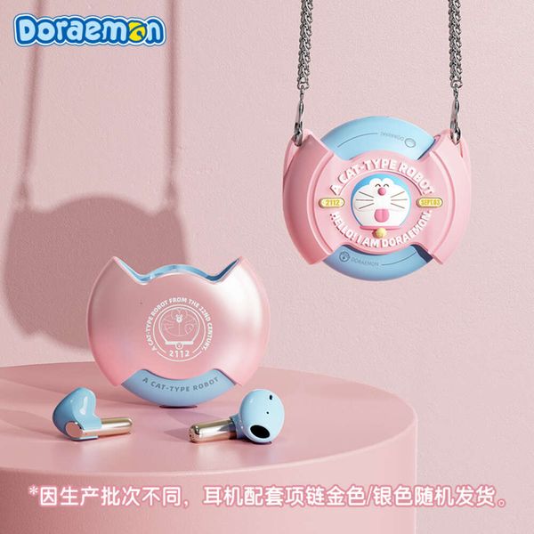 Doraemon/rock TWS Cartoon cuello colgante Mini auriculares Bluetooth giratorios