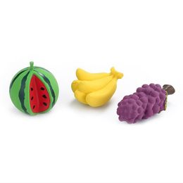 Dorakitten, 1 pieza, juguete para perros con forma de fruta, resistente a mordeduras, uva, sandía, diseño de plátano, juguete chirriante, juguetes masticables para perros, suministros para mascotas