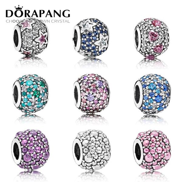 DORAPANG 100% Plata de Ley 925 pura plata brillante estadísticas Clip Charm Bead Fit Pulsera Original DIY pulsera venta al por mayor de fábrica