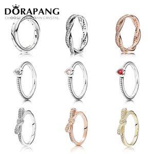 DORAPANG 925 Sterling Zilver 14 K Goud Kleur Ringen Voor Vrouwen Rose Goud Druppels Mode DIY Pan Ring Fabriek Whole221k