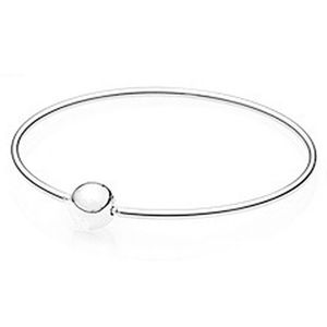 DORAPANG 925 pulsera clásica de plata esterlina oro claro CZ Charm Bead ajuste DIY las pulseras de cristal fábrica de joyería regalo al por mayor