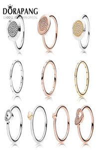 DORAPANG 925 Sterling Zilveren Ring mode Populaire Charms Trouwring Voor Vrouwen Hartvormige Liefhebbers Handtekening Ringen DIY Jewelry3768572