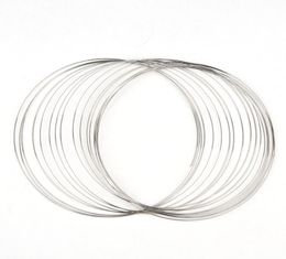 DoreenBeads 100 boucles Mémoire de perles fil pour collier fait à la main bijoux accessoires de bricolage en acier Constructions de bijoux 140 mm 2012117295441