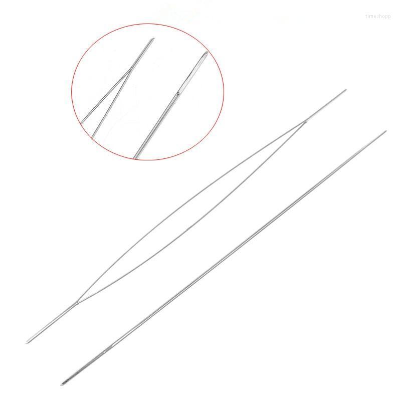 DoreenBeads Beading Needles Threading String/Cord Jewelry Tool Dull Silver Color 5.7cm 5PCs