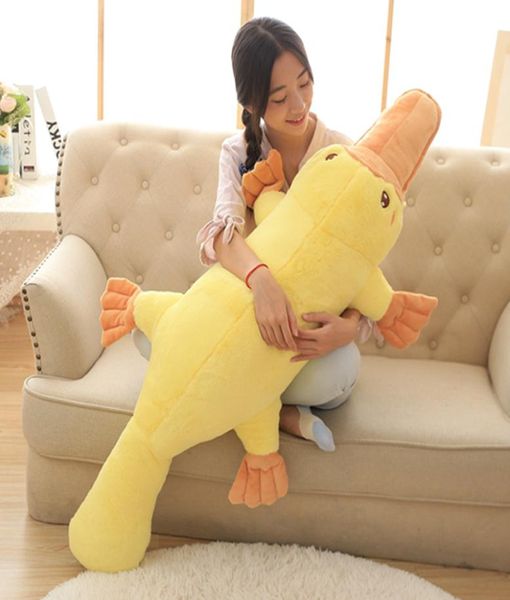 Dorimytrader Pato de dibujos animados lindo juguete de peluche gigante animal de peluche patos amarillos muñeca almohada para niños regalo para Amiga Deco 100 cm 120 cm D5277738