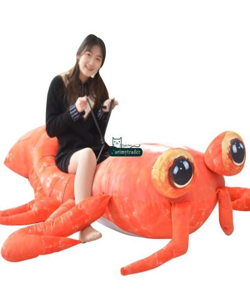Dorimytrader Jumbo 200 cm Anime Mantis crevettes en peluche géant en peluche doux simulé animaux marins homard poupée amant bébé cadeau DY616704586793