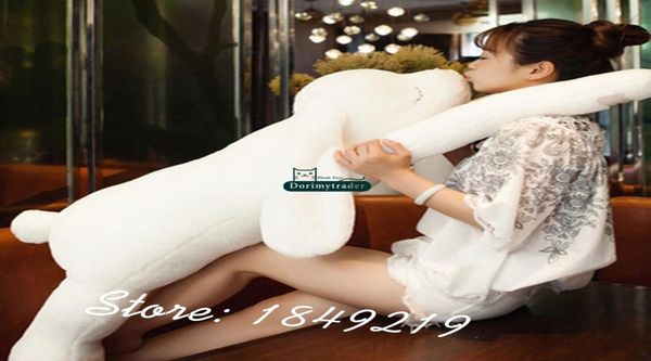 Dorimytrader Corea 120 cm gigante de peluche Animal suave orejas más largas conejo de juguete de dibujos animados conejito durmiendo muñeca niños regalo para niña Toy6500117