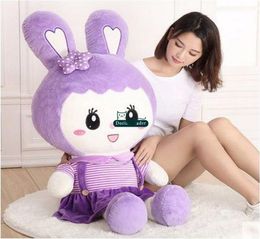 Dorimytrader Mooie grote 120 cm zachte cartoon Bunny Plush Toy 47inches Gevulde anime konijn poppen kussenliefhebber meisje cadeau DY615945698256