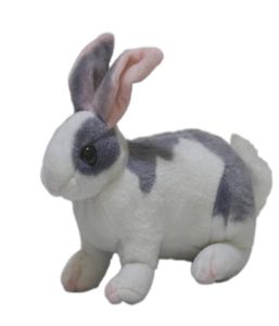 Dorimytrader charmant Mini animal réaliste lapin en peluche jouet en peluche lapin poupée oreiller enfants jouer poupée décoration 29 cm x 17 cm9335299