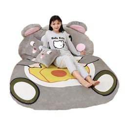 DorimyTrader Kawaii Cartoon Animal Mouse Bed Pluche Zachte Giant Beanbag Tatami Sofa Matras Tapijt voor Minnaar Kinderen Gift DY61096