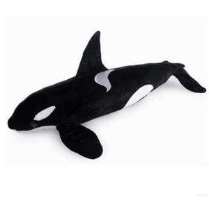 Dorimytrader Simulation animaux épaulard en peluche jouet grande peluche poupée noire pour enfants adultes cadeau 51 pouces 130 cm DY609621613559