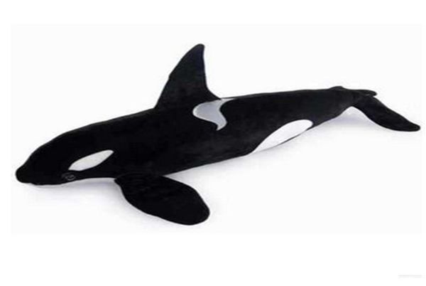 Dorimytrader animales de simulación ballena asesina juguete de peluche muñeco negro de peluche grande para niños adultos regalo 51 pulgadas 130cm DY609628968109