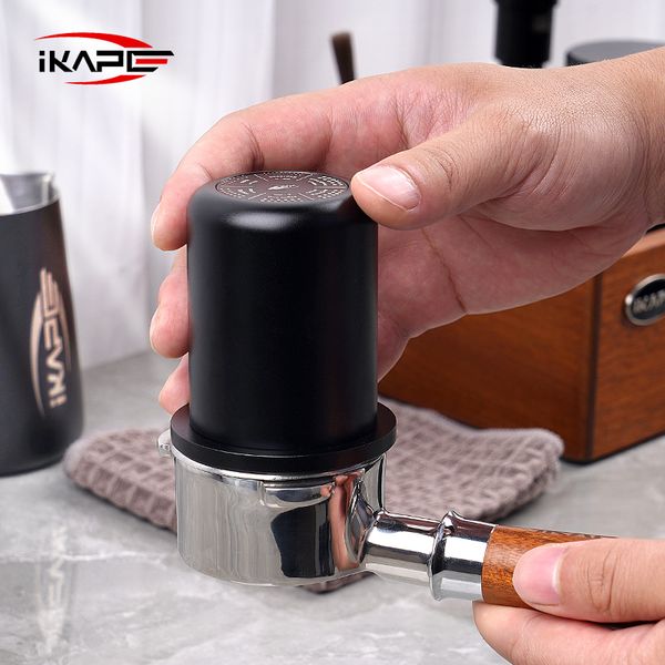 Dosing Ikape Cup, compatible avec tous les Portafilters de 51-58 mm, accessoire à café expresso, en aluminium (noir)