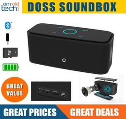 DOSS SoundBox Touch draagbare draadloze Bluetooth-luidsprekers met 12 W HD-geluid en bas IPX5 waterdicht 20 uur speeltijd TouchControl Ha4918096