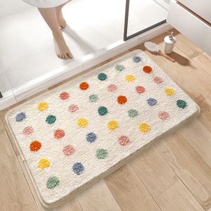 Dot salle de bain tapis épais absorbant séchage rapide douceur sans perte anti-dérapant douche pied tapis maison entrée sol baignoire tapis 231225